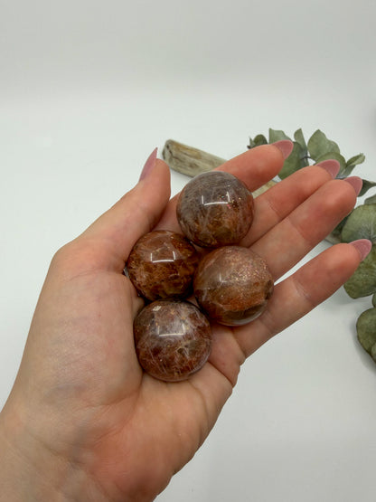 Rainbow Confetti Sunstone Sphere, Small