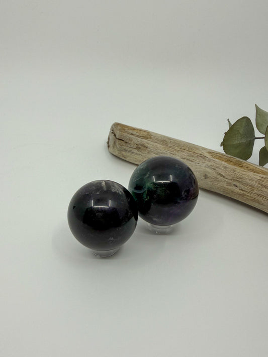 ‘Black Rose’ Fluorite Sphere, Small (treated)