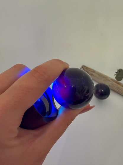 ‘Black Rose’ Fluorite Sphere, Small (treated)