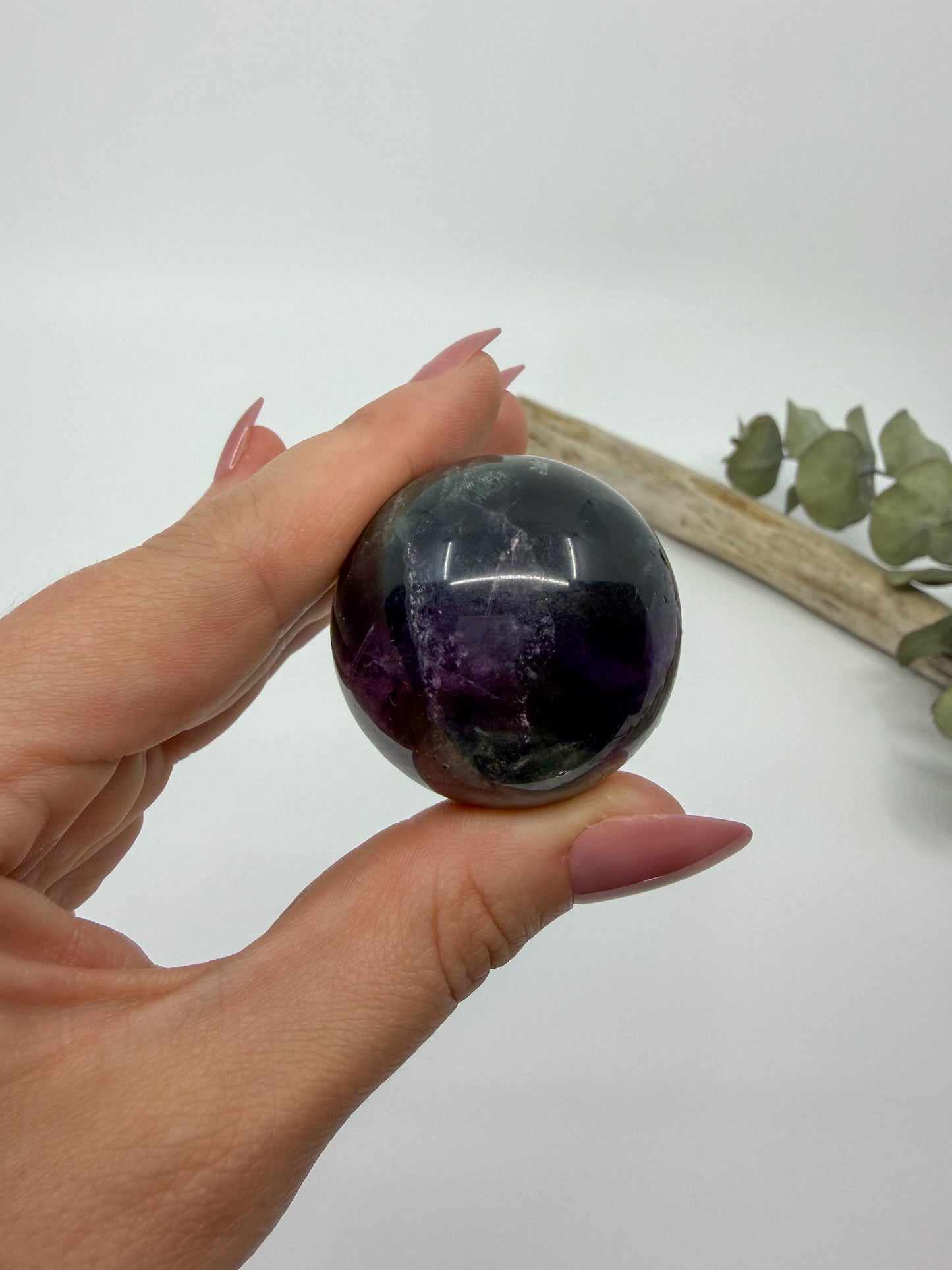‘Black Rose’ Fluorite Sphere, Small (treated)
