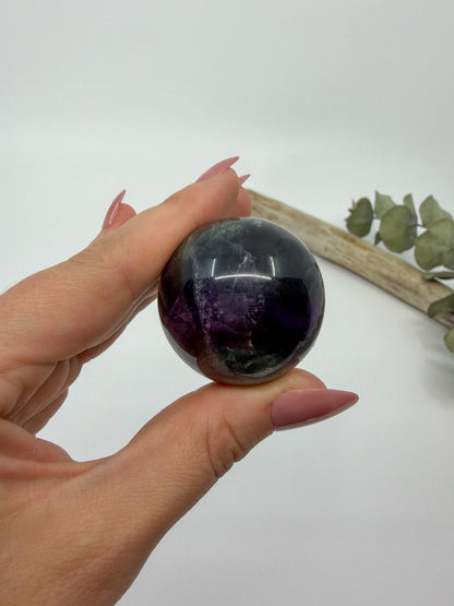 ‘Black Rose’ Fluorite Sphere, Small (treated)