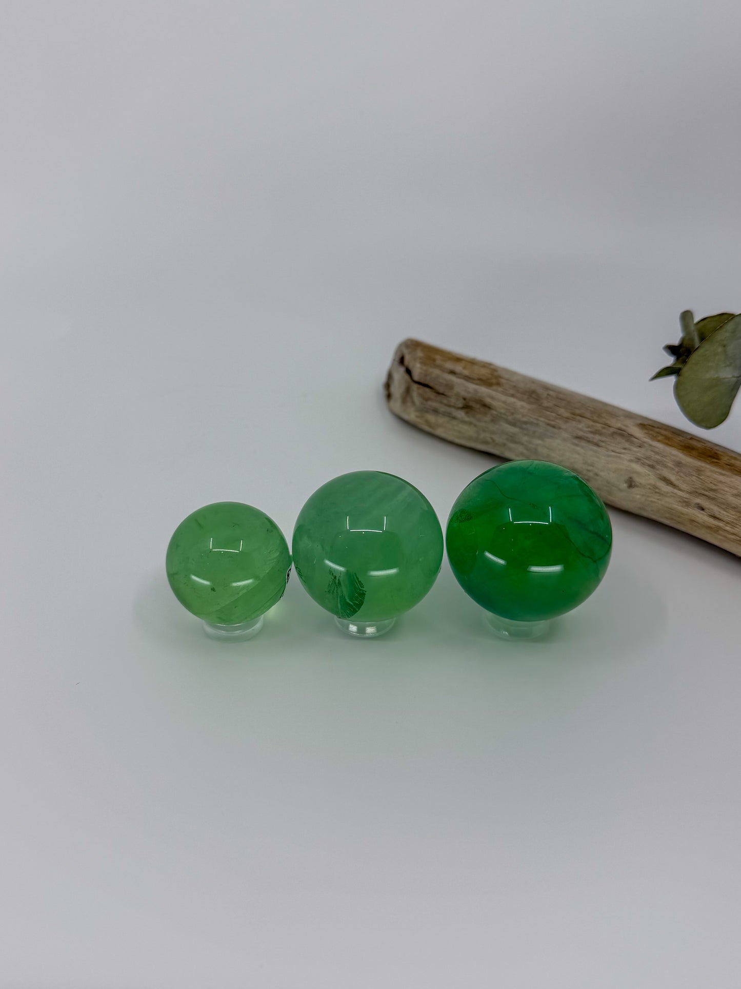 HQ Green Apple Fluorite Sphere, Small