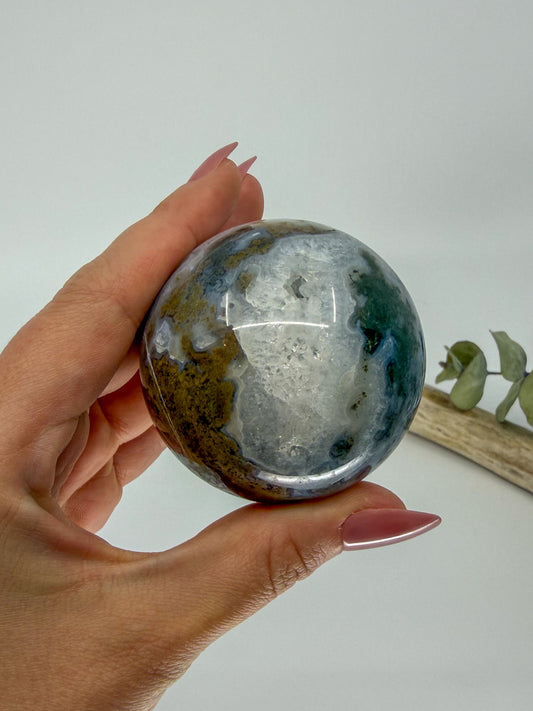 Moss Agate Sphere -EXACT PIECE-