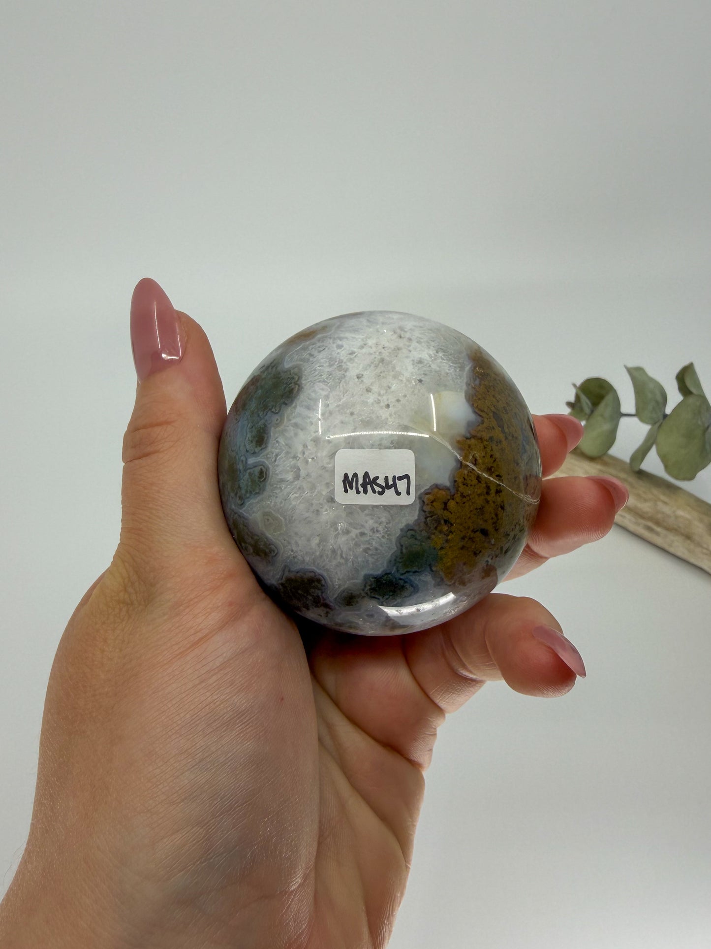 Moss Agate Sphere -EXACT PIECE-