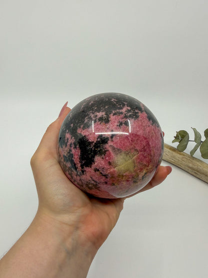 Madagascar Rhodonite Sphere Statement -EXACT PIECE-