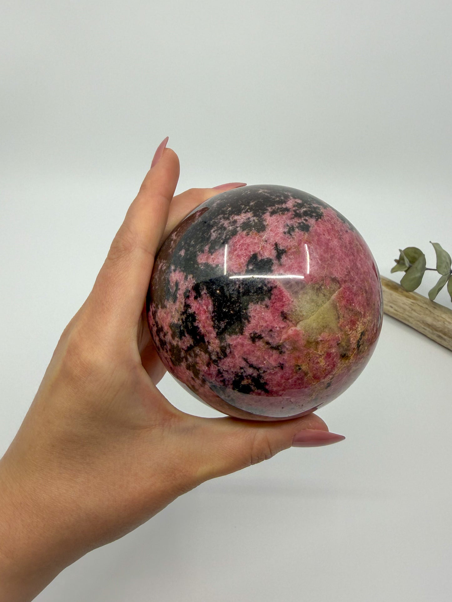 Madagascar Rhodonite Sphere Statement -EXACT PIECE-