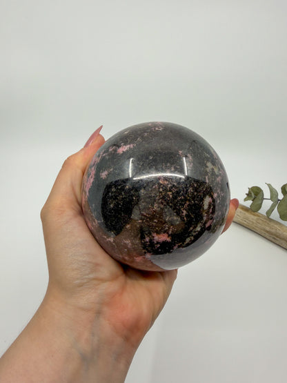 Madagascar Rhodonite Sphere Statement -EXACT PIECE-