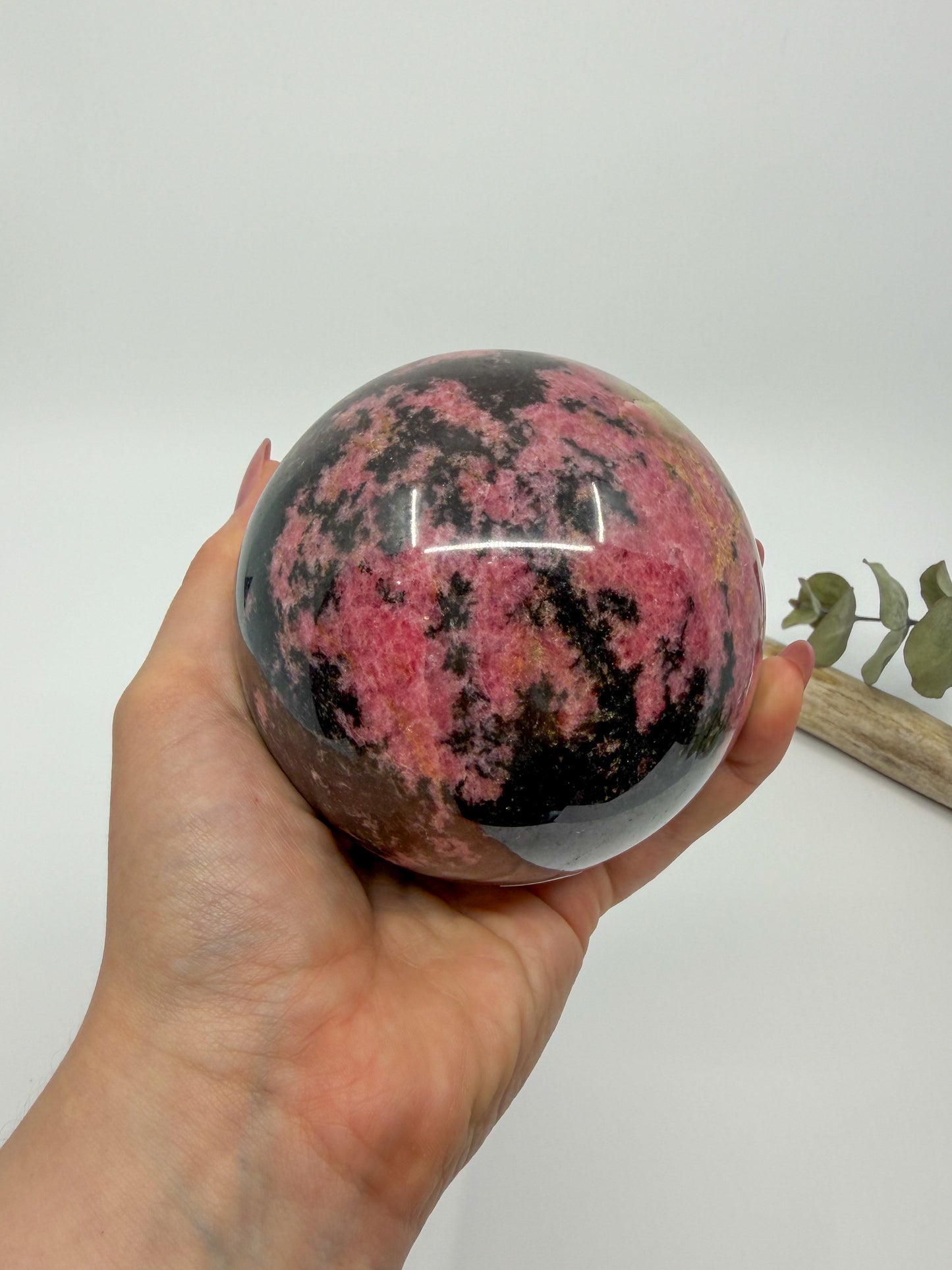 Madagascar Rhodonite Sphere Statement -EXACT PIECE-