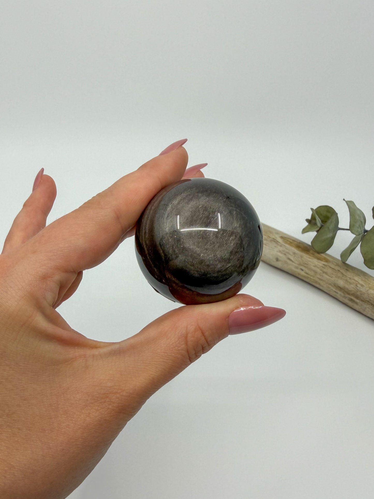 Silver Sheen Obsidian Sphere