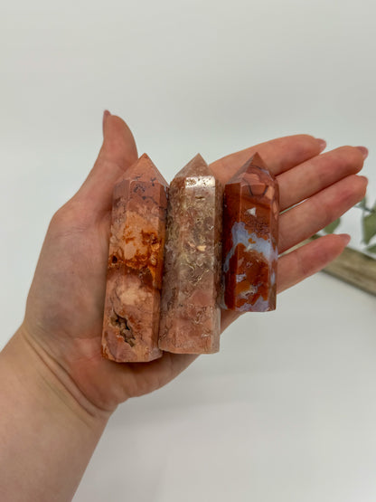 Cotton Candy Agate Tower