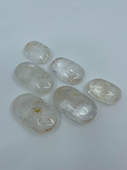 Clear Quartz Palm Stone • High Quality