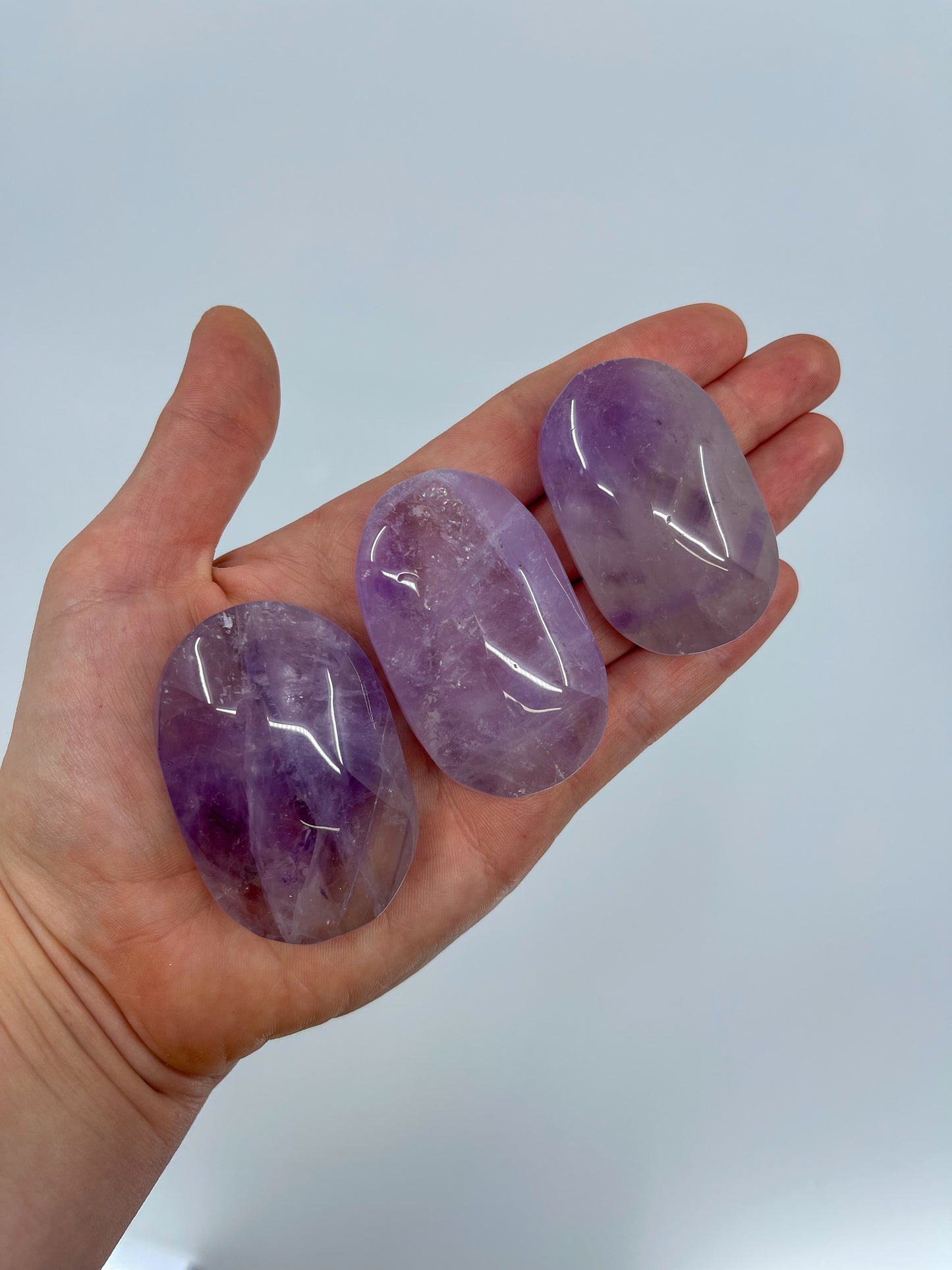 Phantom Amethyst Palm Stone