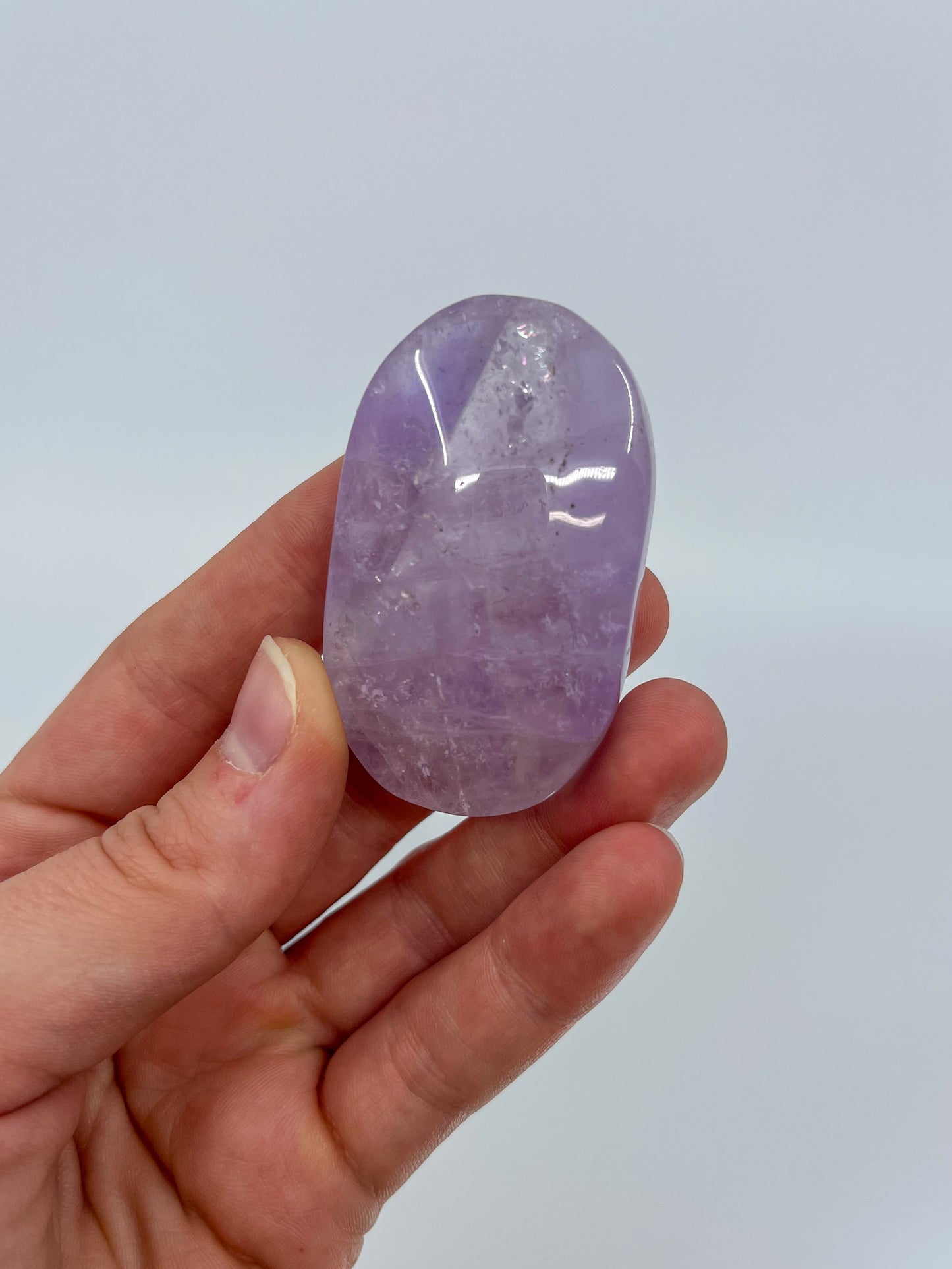Phantom Amethyst Palm Stone