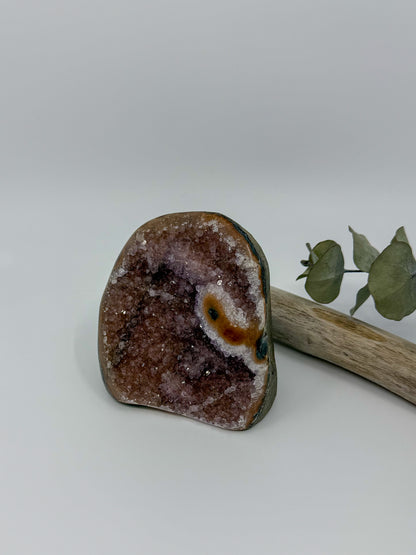 Large Rainbow Amethyst Cutbase | Uruguay