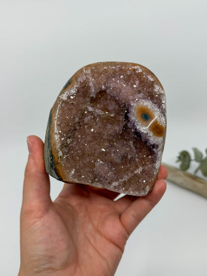 Large Rainbow Amethyst Cutbase | Uruguay