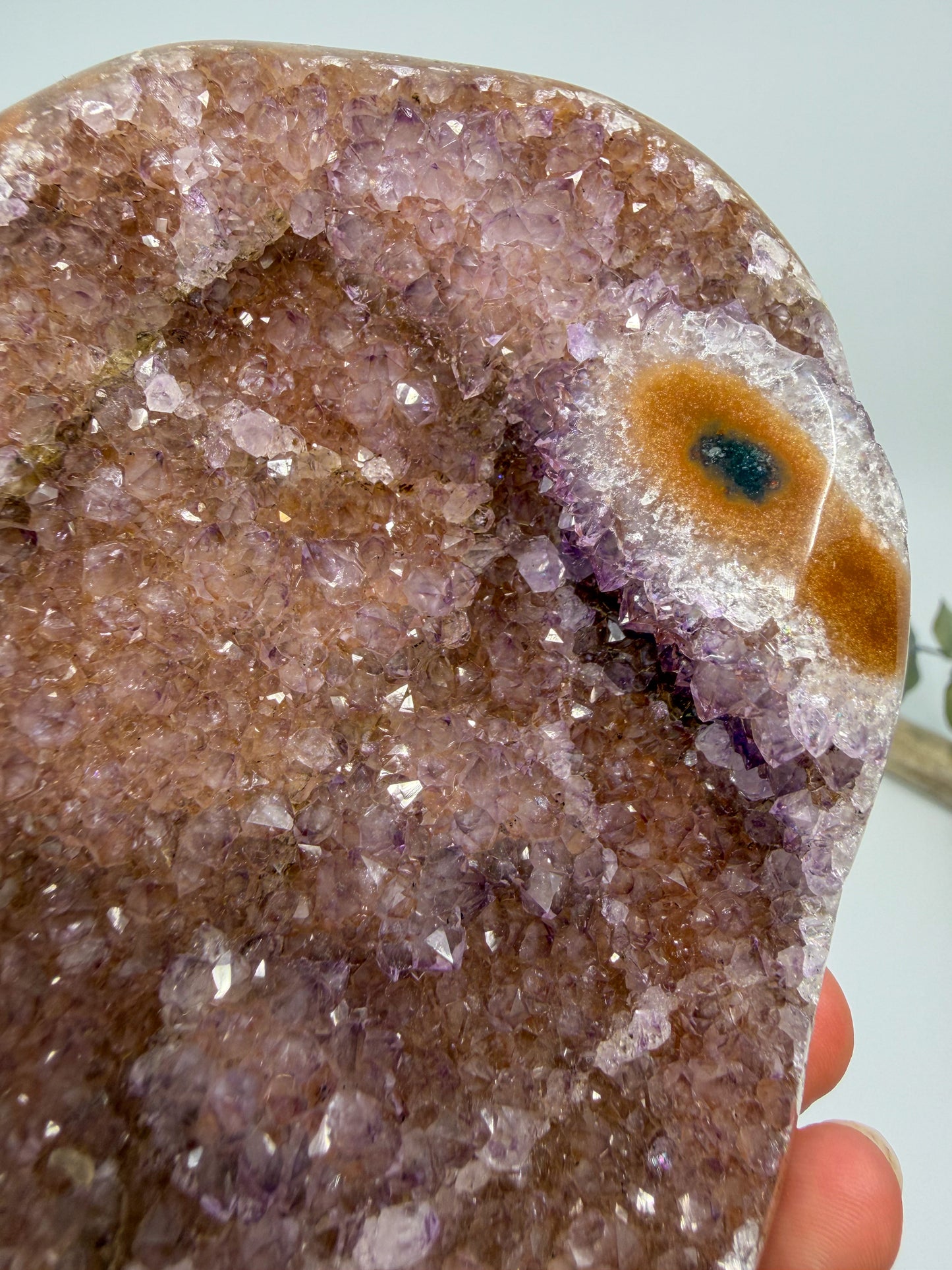 Large Rainbow Amethyst Cutbase | Uruguay