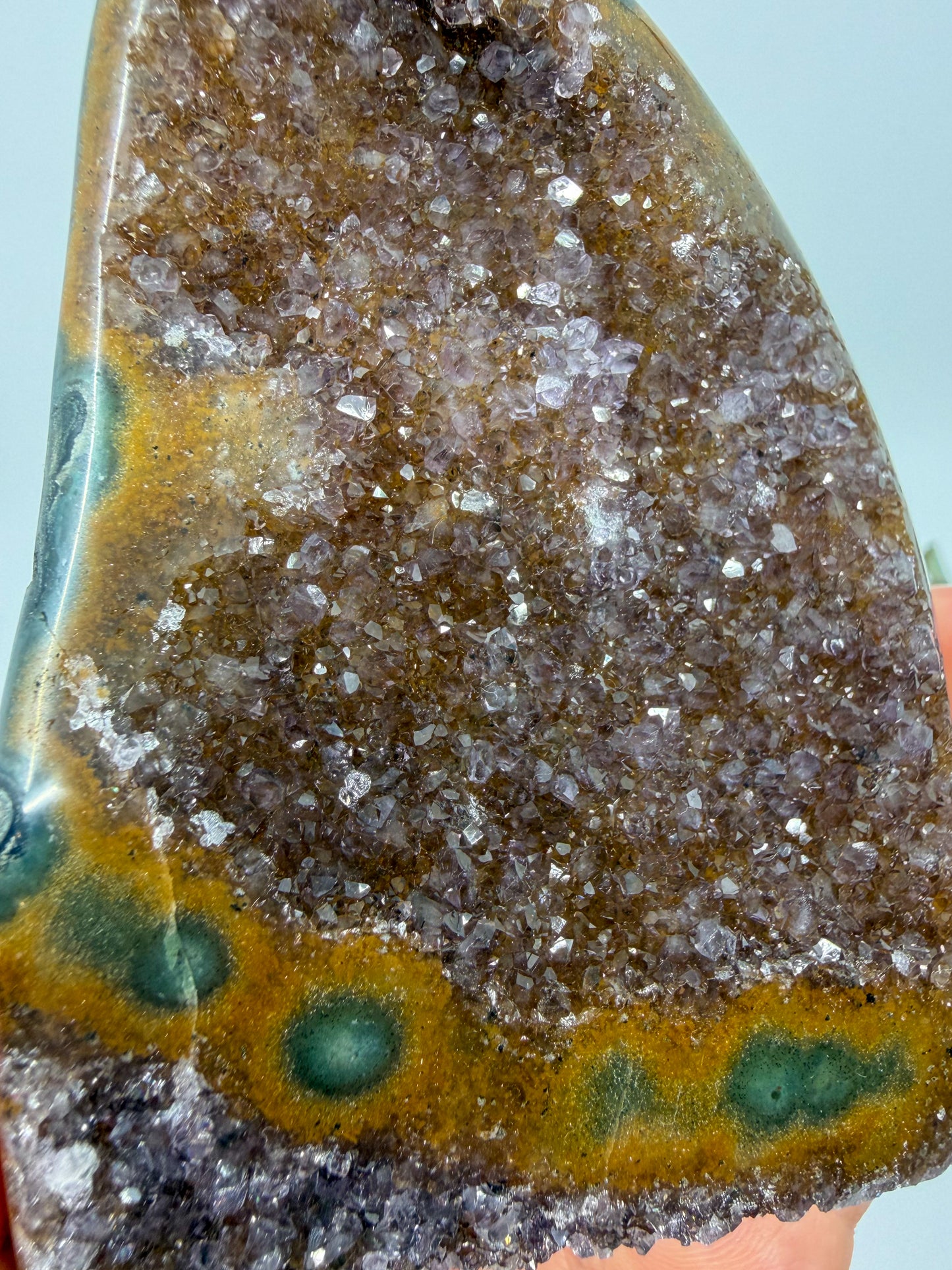 Large Rainbow Amethyst Cutbase | Uruguay