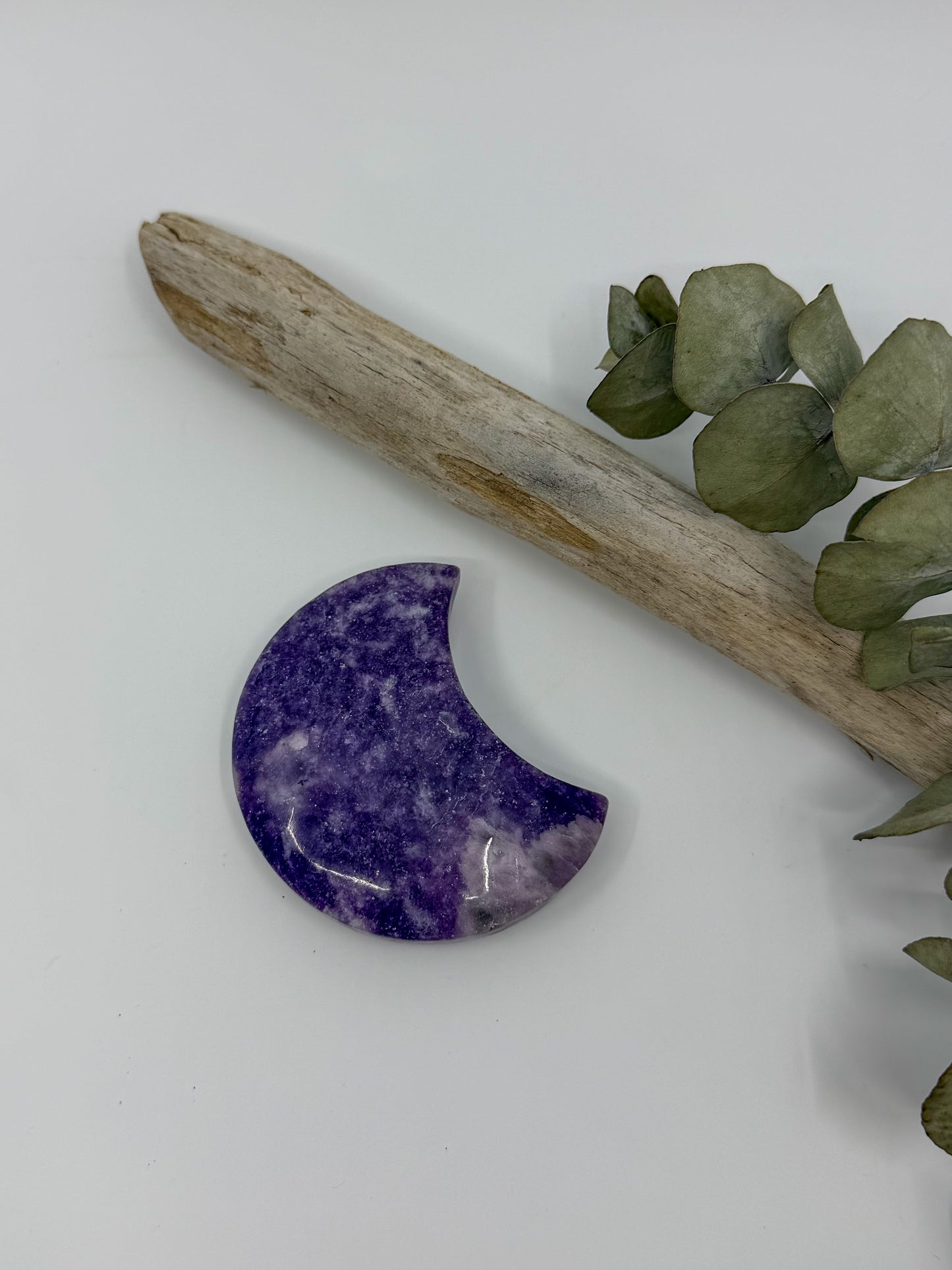 Lepedolite Moon with Stand -EXACT PIECE-