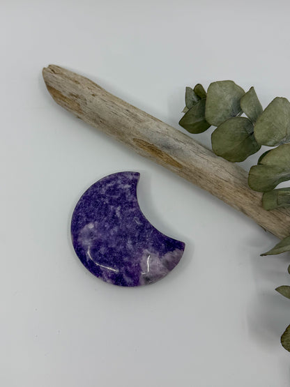 Lepedolite Moon with Stand -EXACT PIECE-