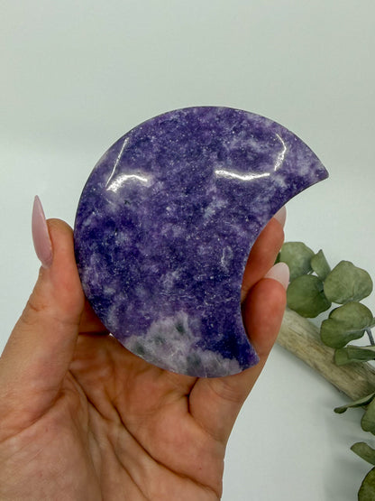 Lepedolite Moon with Stand -EXACT PIECE-