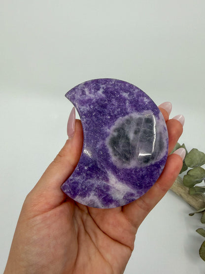 Lepedolite Moon with Stand -EXACT PIECE-