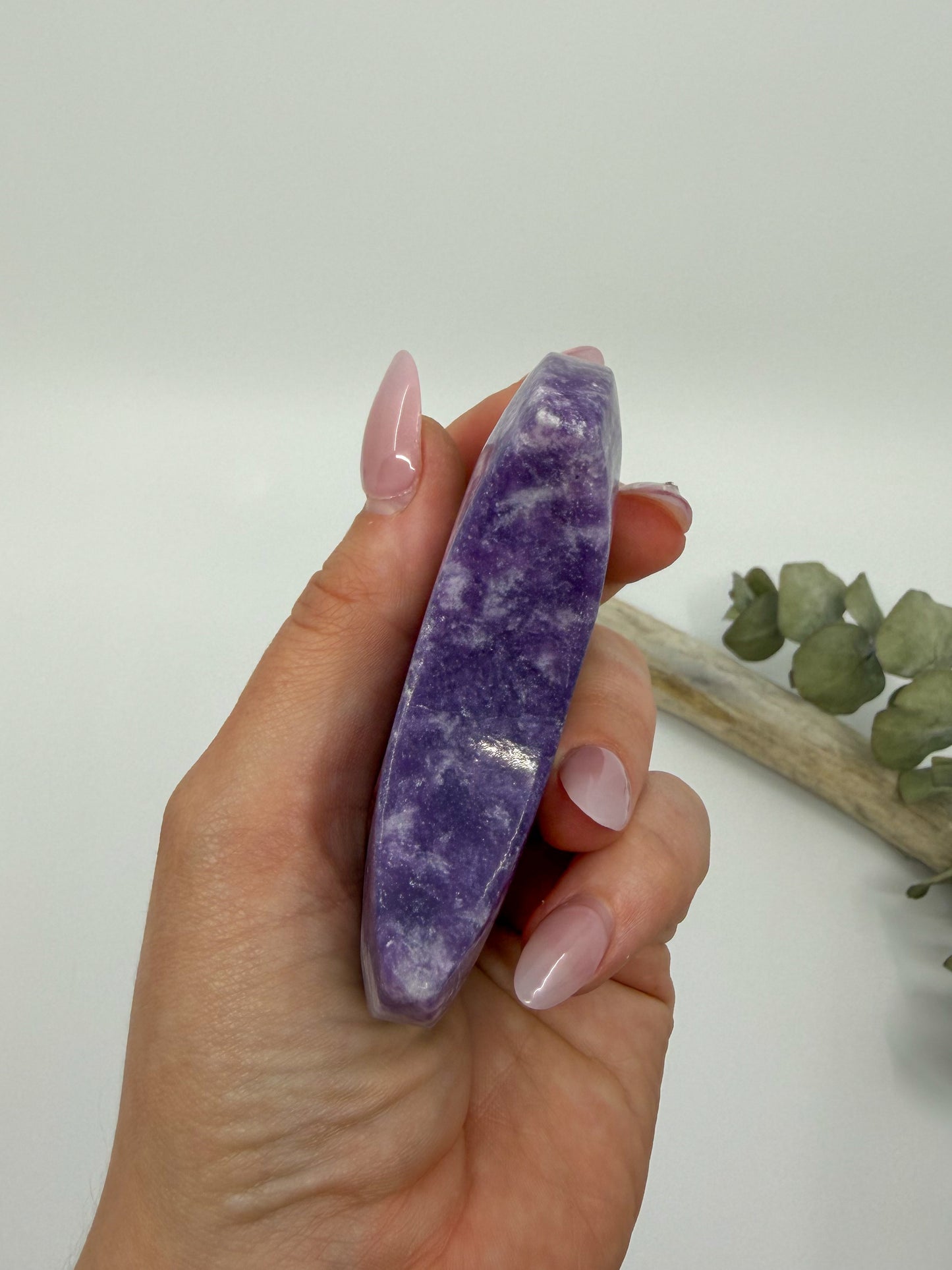 Lepedolite Moon with Stand -EXACT PIECE-