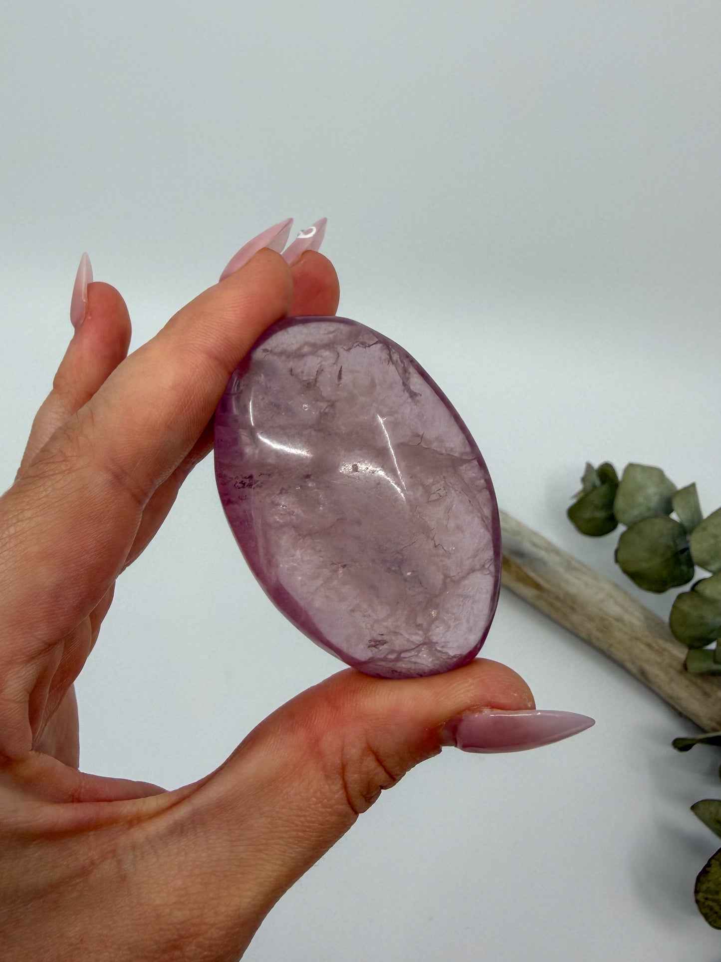 HQ Purple Fluorite Palm with Mica -CHOOSE YOUR OWN-