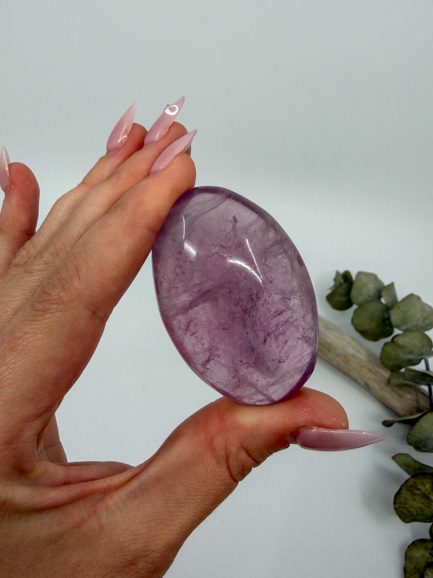 HQ Purple Fluorite Palm with Mica -CHOOSE YOUR OWN-