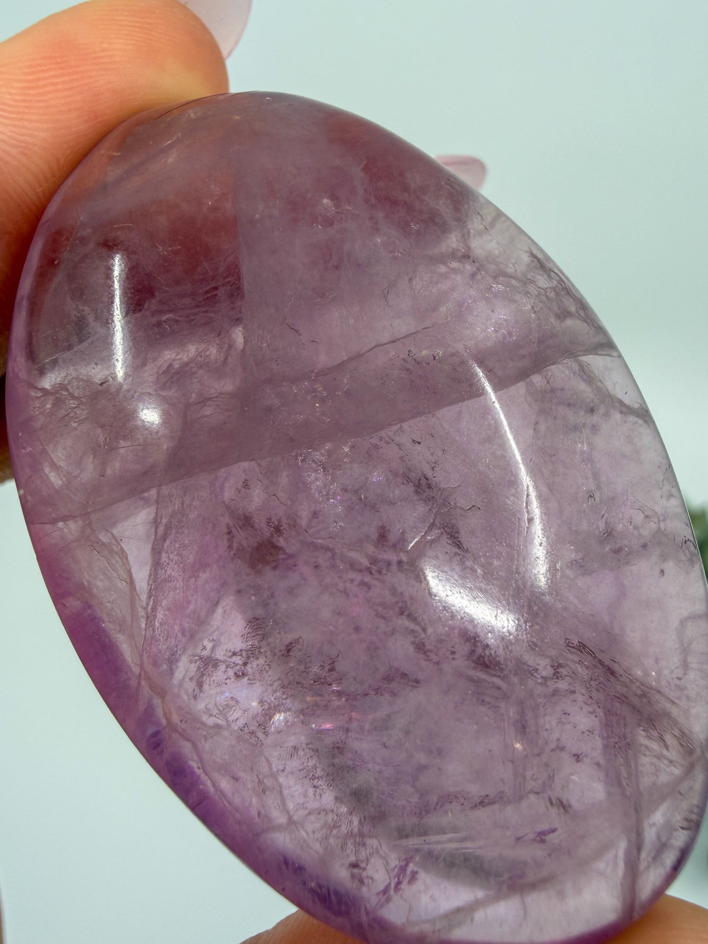 HQ Purple Fluorite Palm with Mica -CHOOSE YOUR OWN-