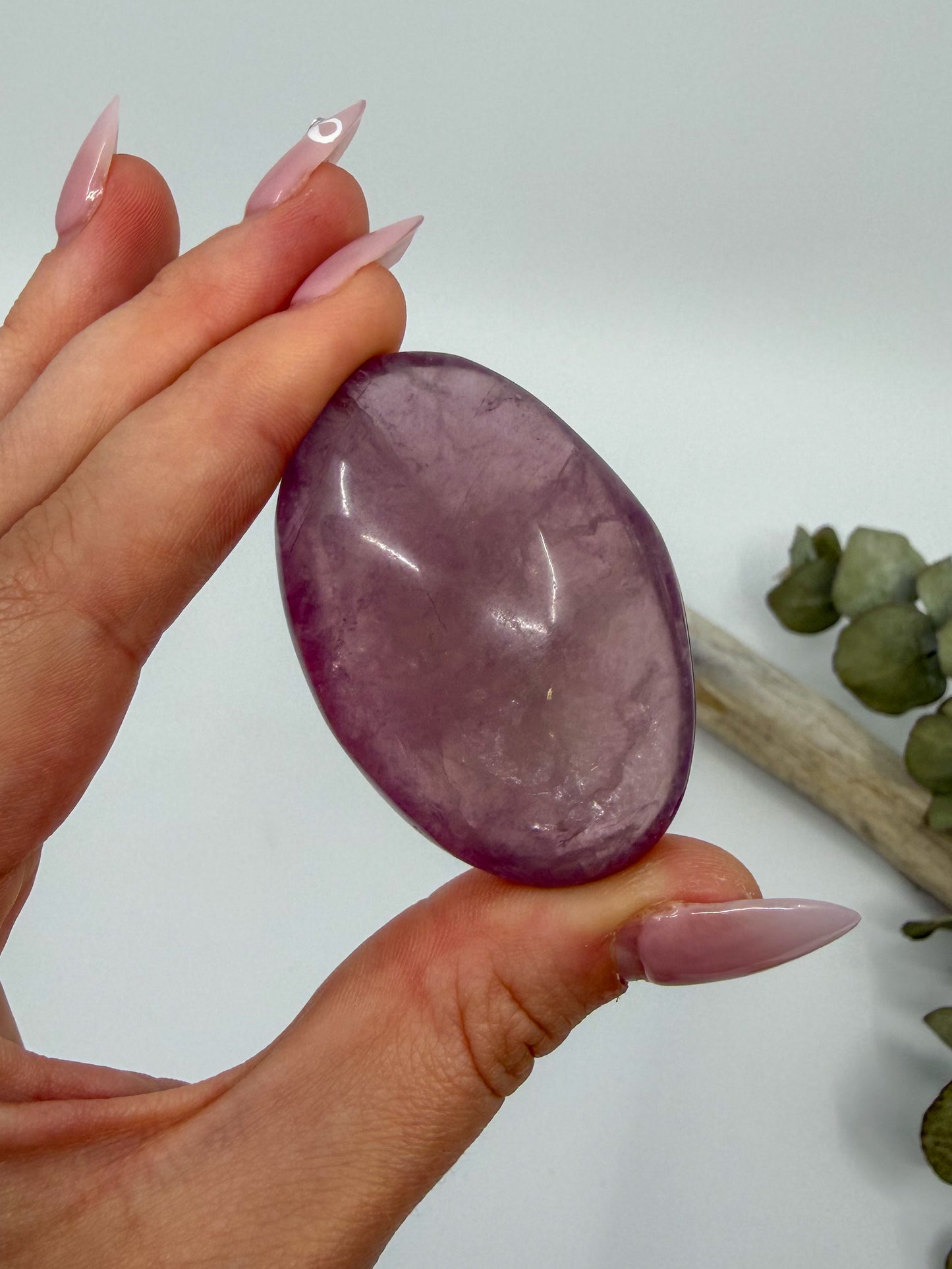 HQ Purple Fluorite Palm with Mica -CHOOSE YOUR OWN-