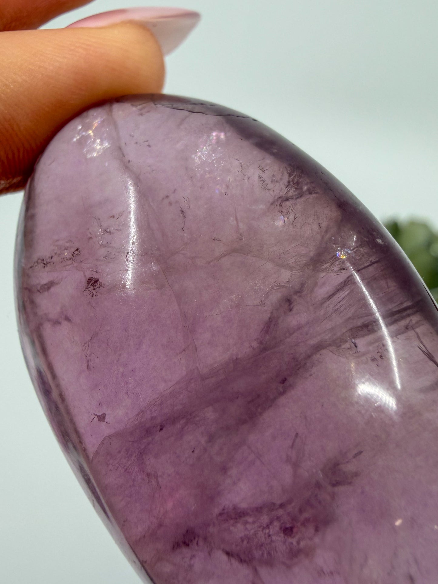 HQ Purple Fluorite Palm with Mica -CHOOSE YOUR OWN-