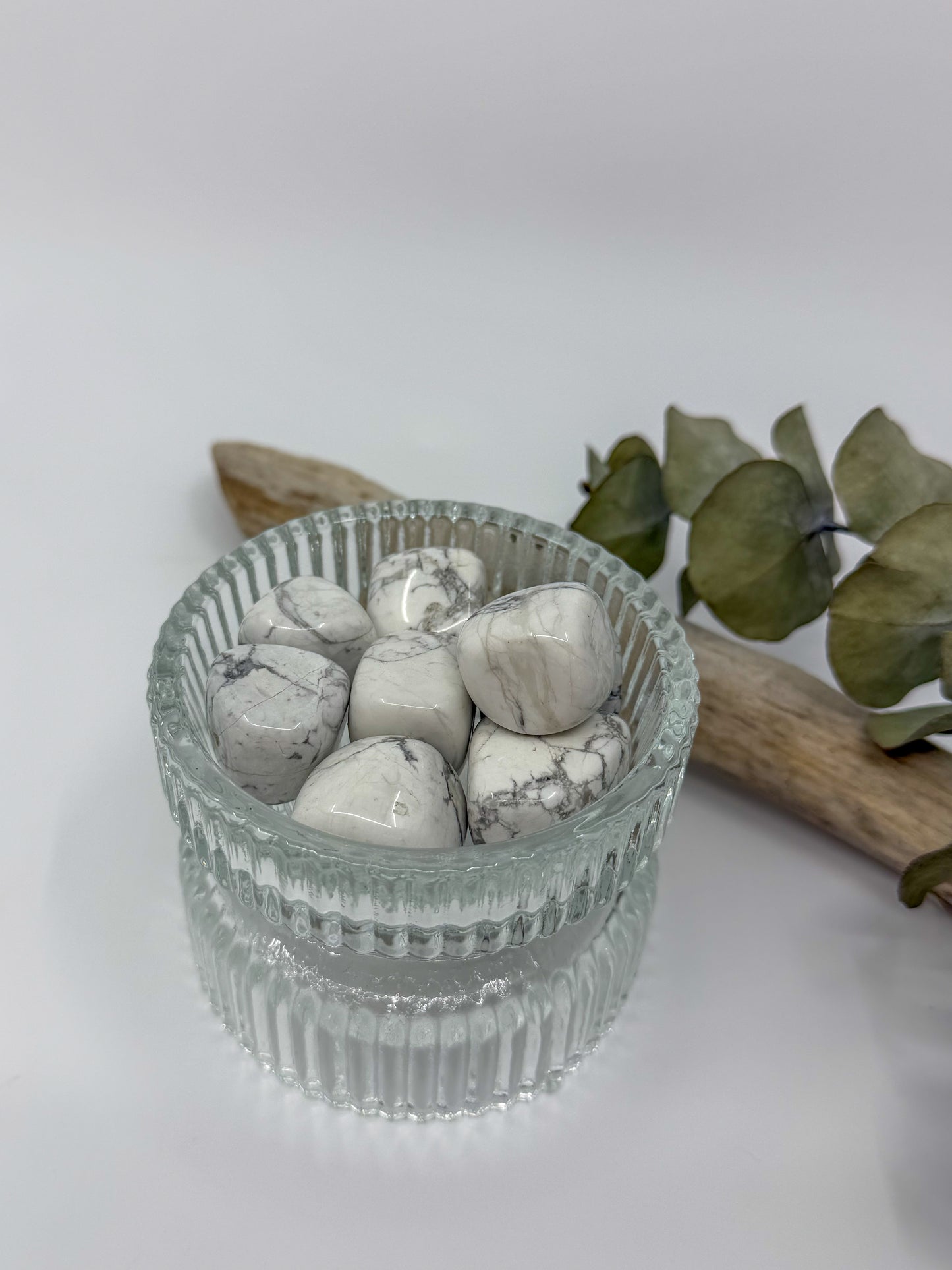 Howlite Cube-ish Tumble