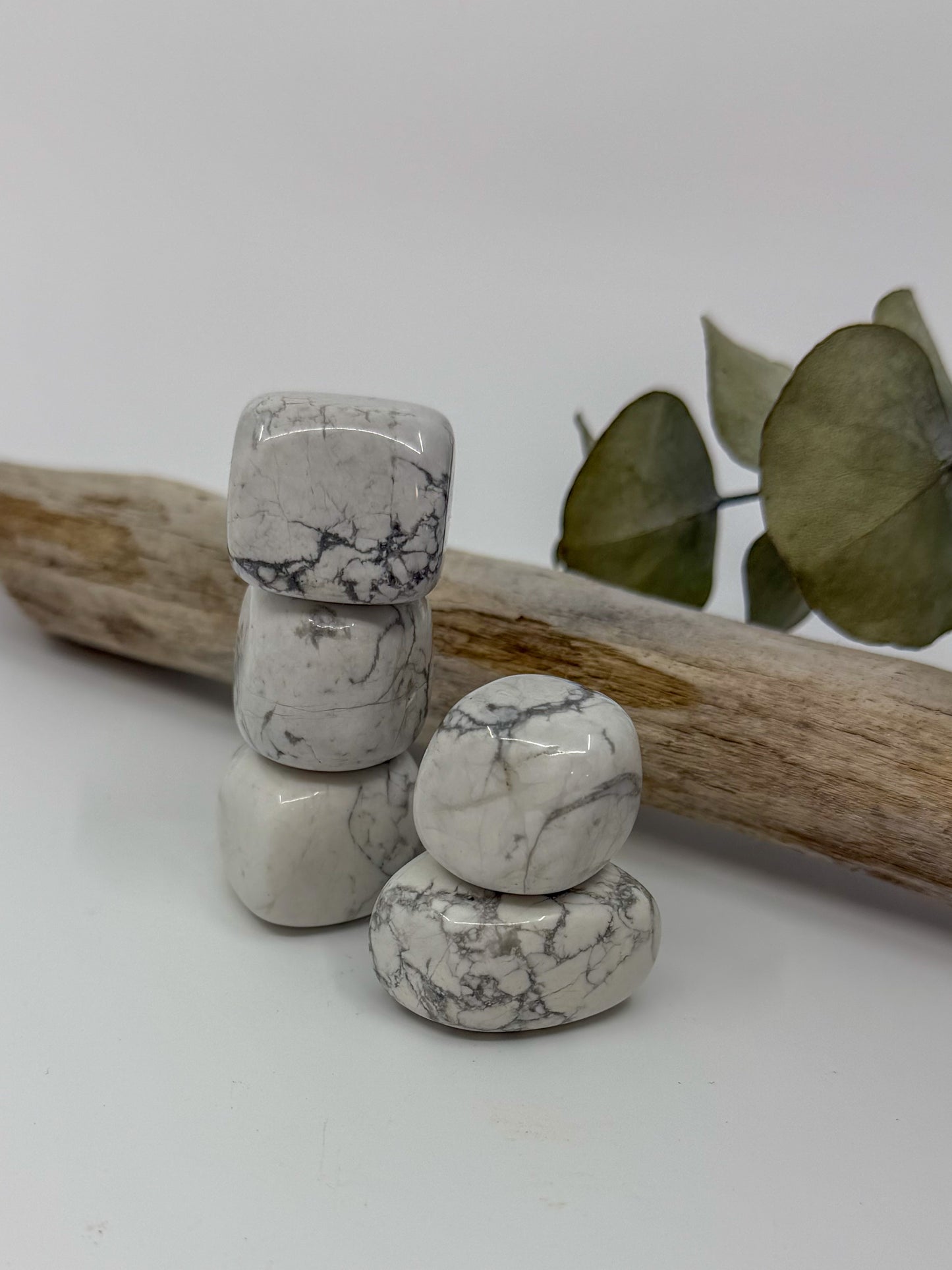 Howlite Cube-ish Tumble
