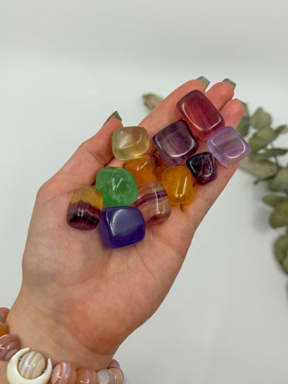 Multicolor Fluorite Tumble