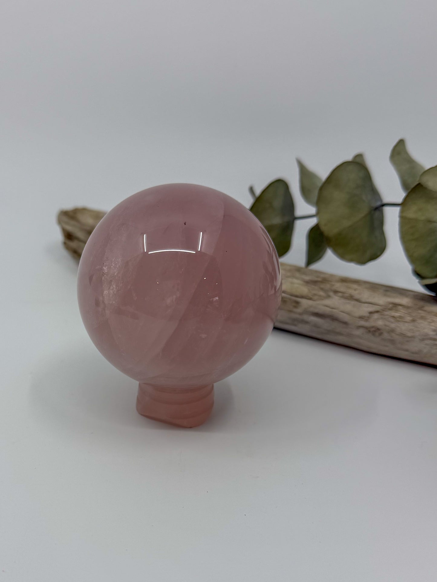 Carved Crystal Sphere Stand