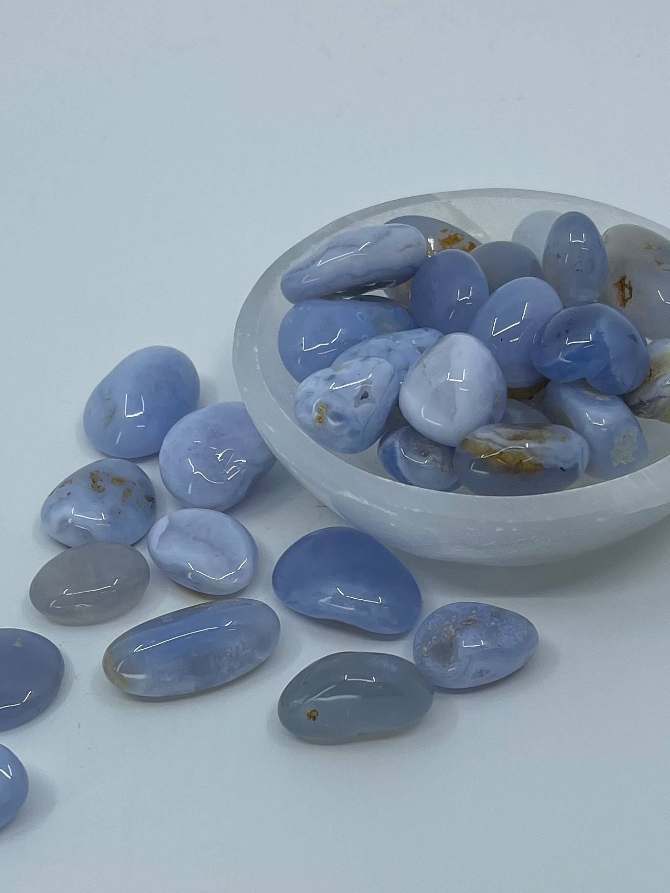 Blue Chalcedony (Blue Lace Agate) Tumble