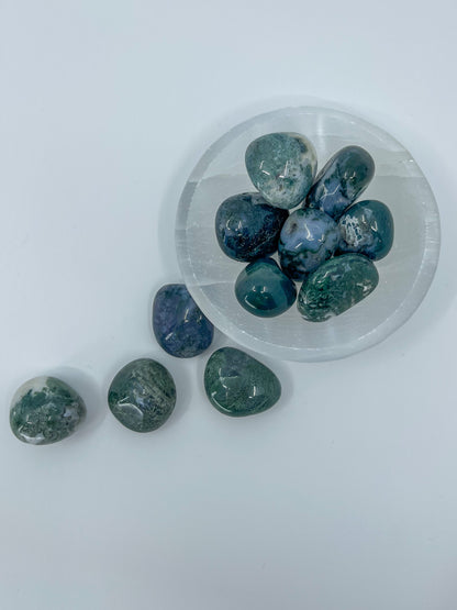 Moss Agate Tumble