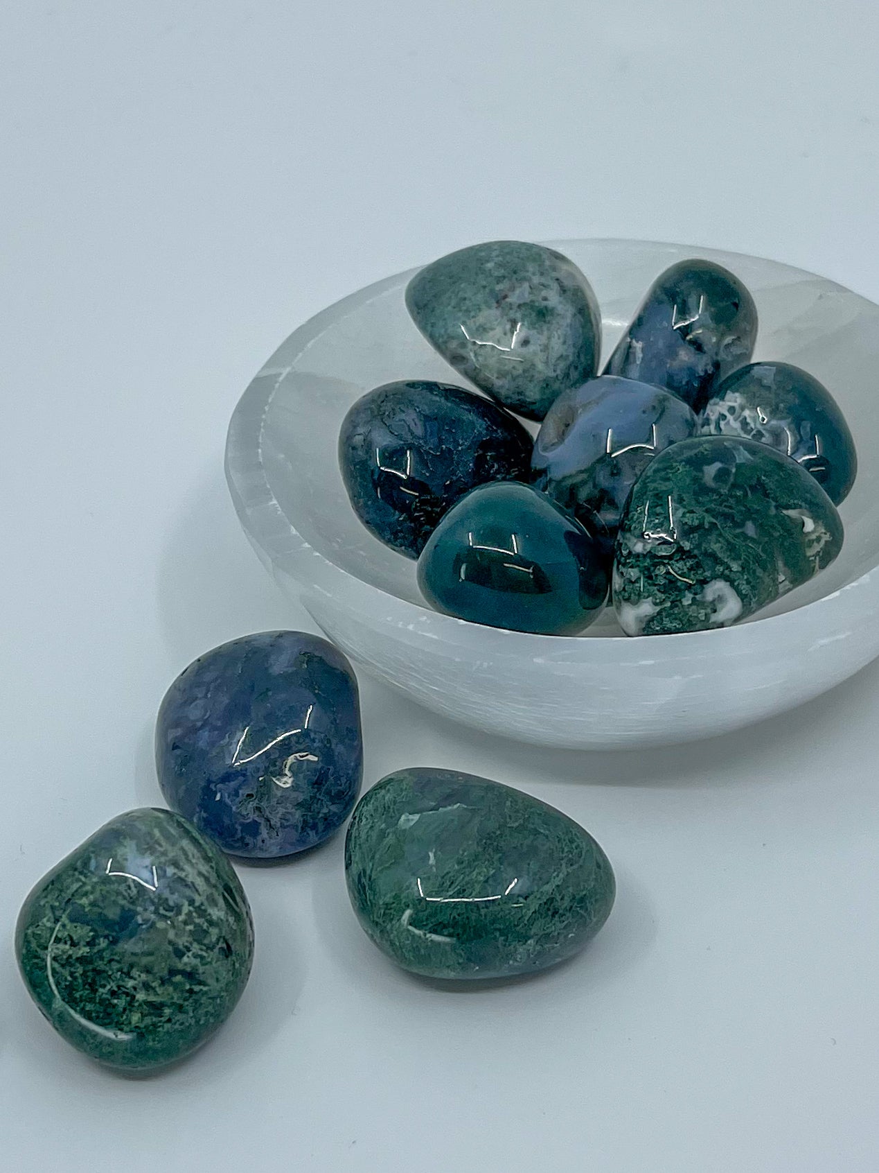 Moss Agate Tumble