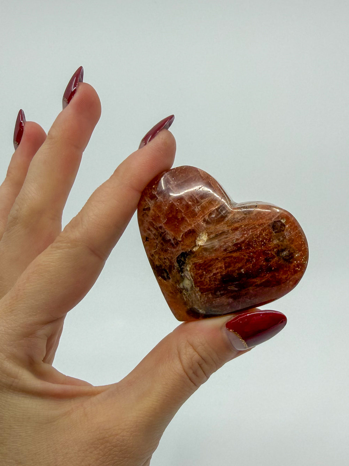 HQ Rainbow Confetti Sunstone Hearts -CHOOSE YOUR OWN-