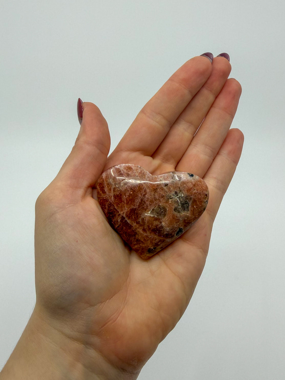 HQ Rainbow Confetti Sunstone Hearts -CHOOSE YOUR OWN-