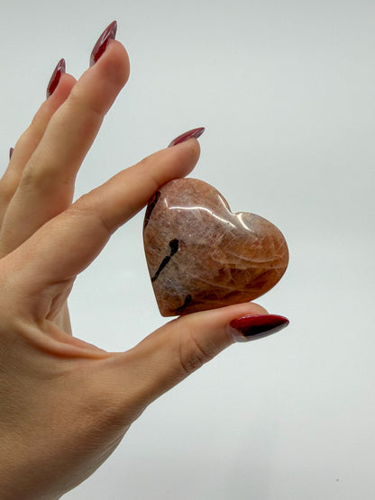 HQ Rainbow Confetti Sunstone Hearts -CHOOSE YOUR OWN-
