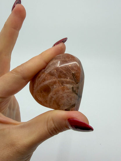 HQ Rainbow Confetti Sunstone Hearts -CHOOSE YOUR OWN-
