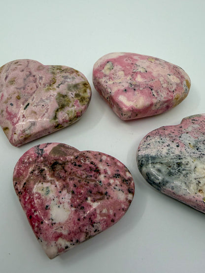 Peruvian Rhodonite Heart -CHOOSE YOUR OWN-