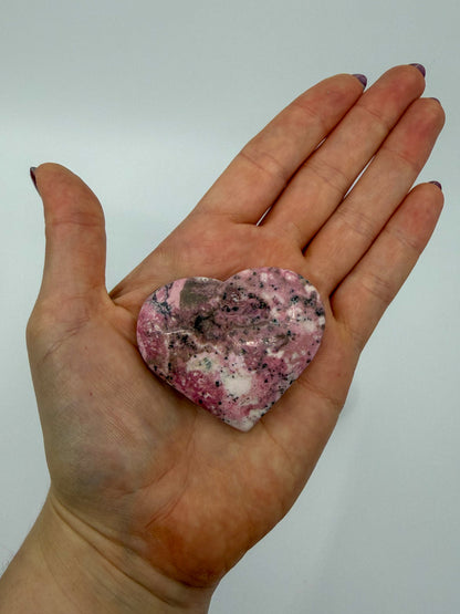 Peruvian Rhodonite Heart -CHOOSE YOUR OWN-