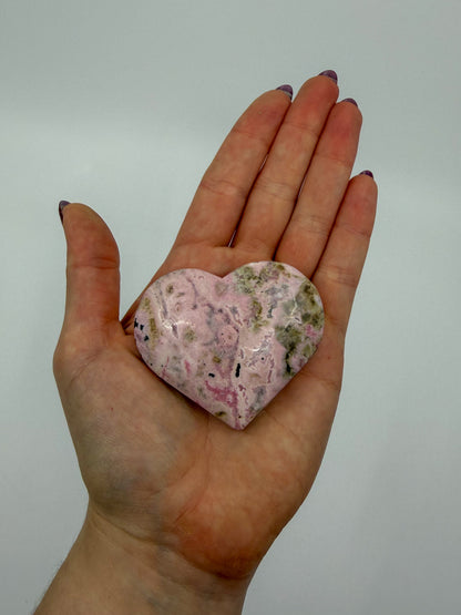 Peruvian Rhodonite Heart -CHOOSE YOUR OWN-