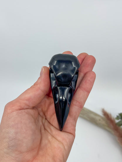 Obsidian Raven Skull