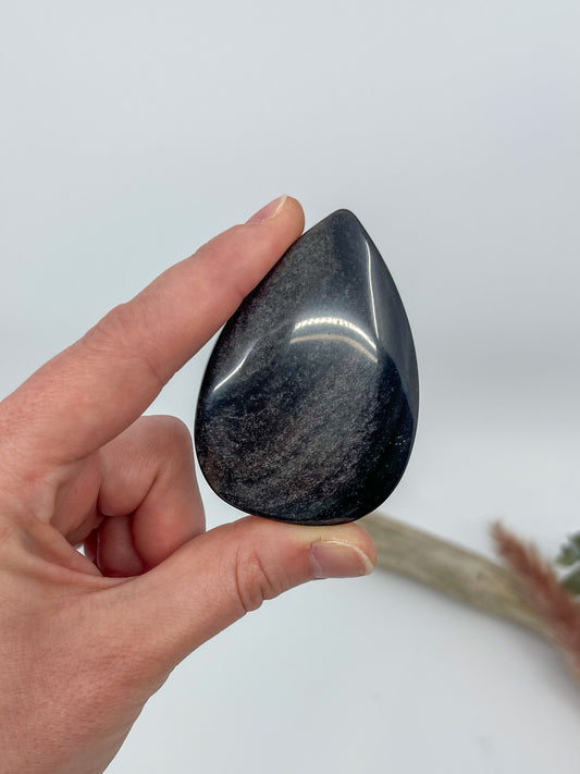 Silver Sheen Obsidian Teardrop