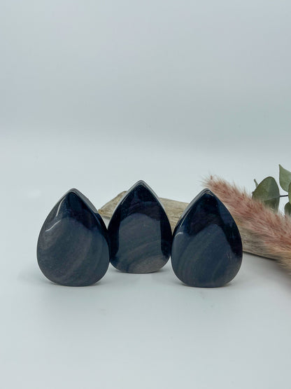 Silver Sheen Obsidian Teardrop