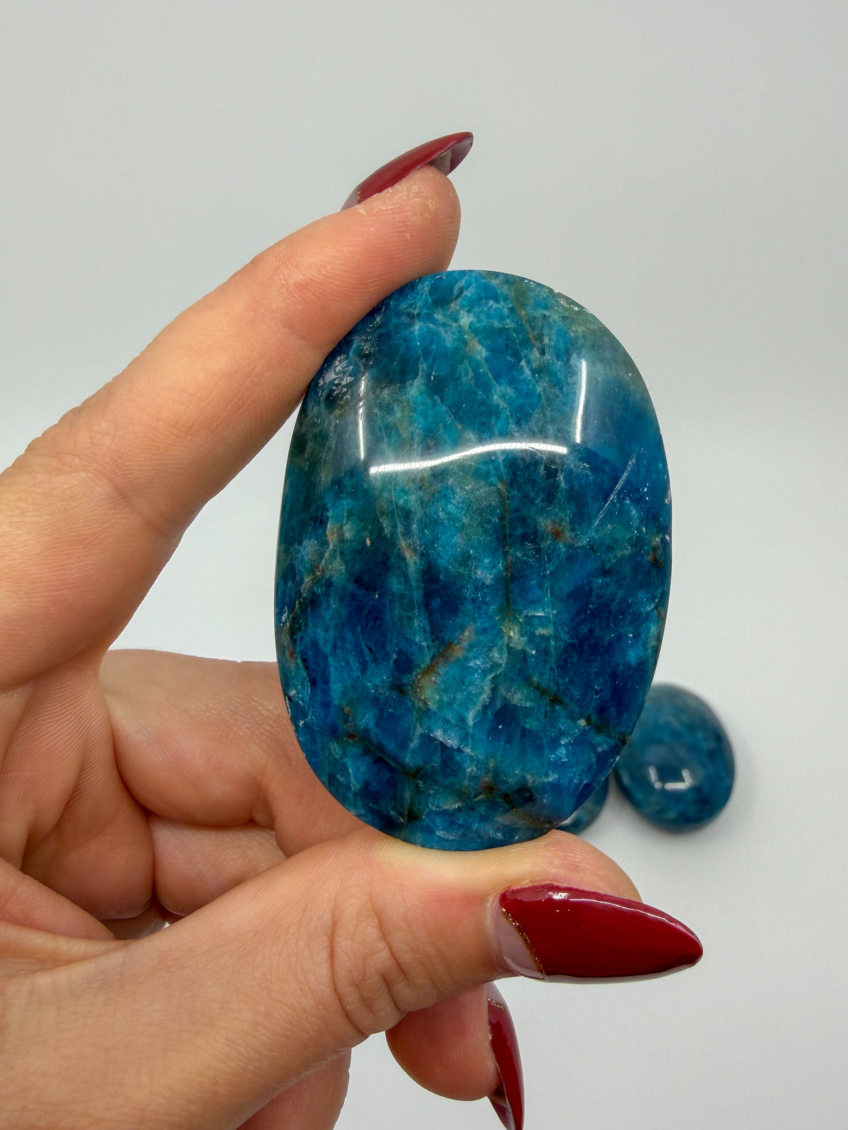 Blue Apatite Palm