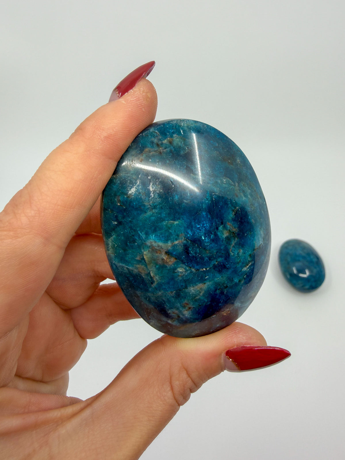 Blue Apatite Palm